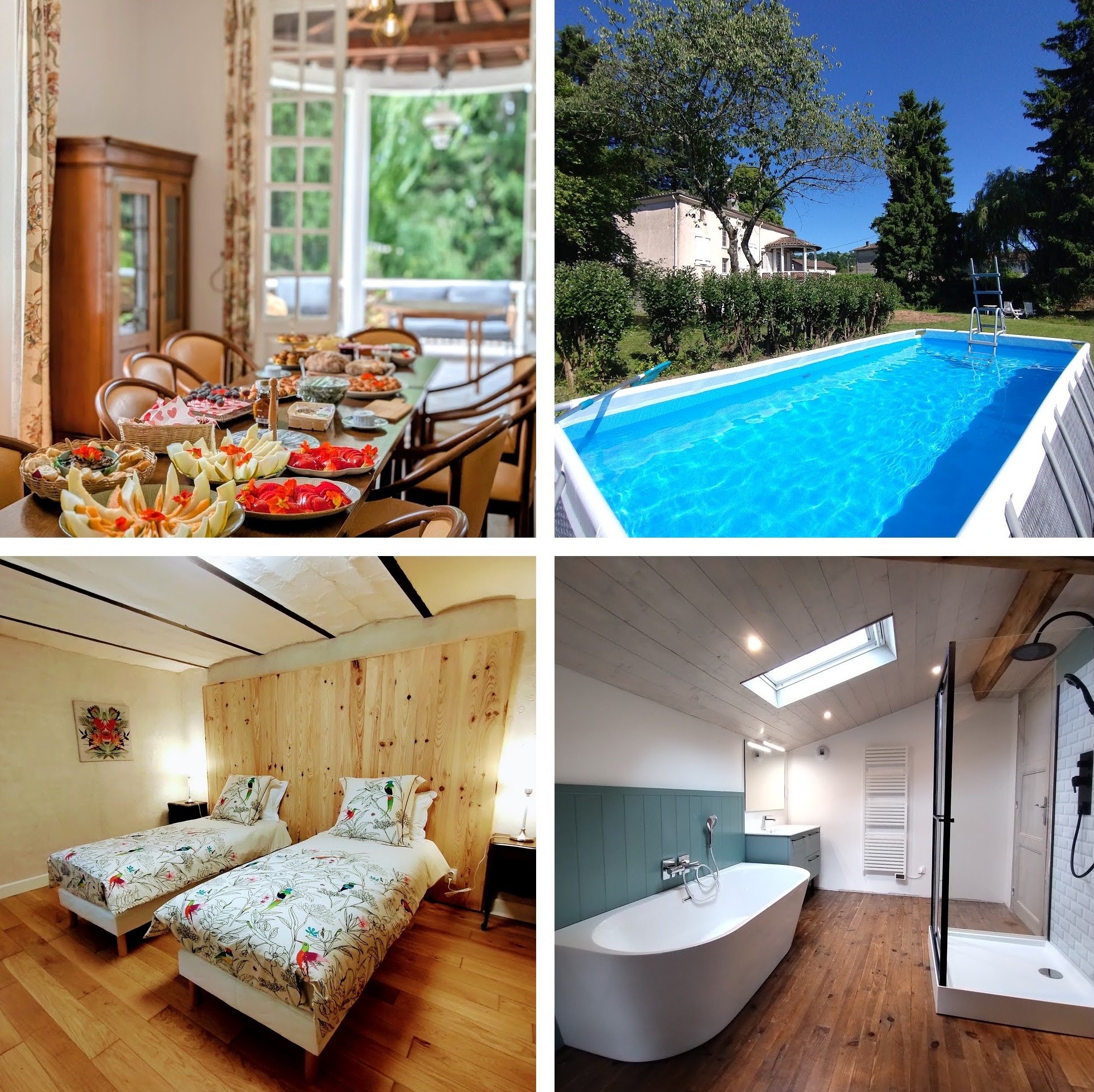 Relaxing by the private pool at the Skycircuitvelo villa.